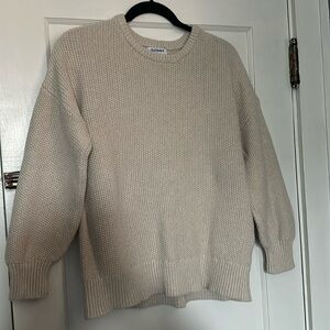 Old Navy Tunic Length Chunky Cream Sweater